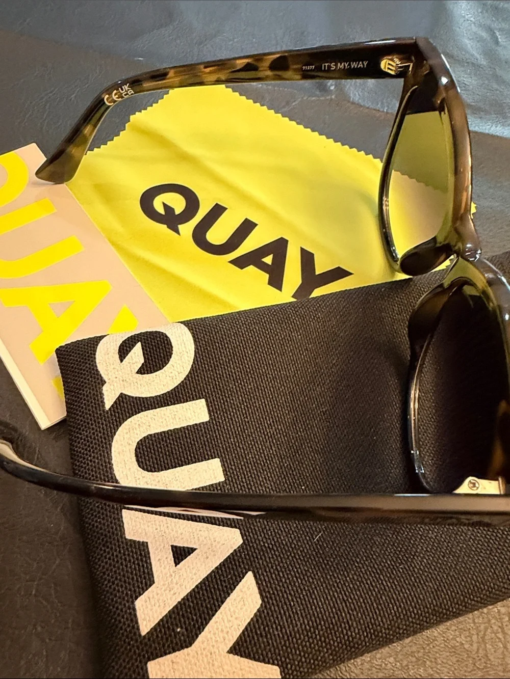 Quay Australia Tortoiseshell Cat Eye Sunglasses with Brown Gradient Lenses